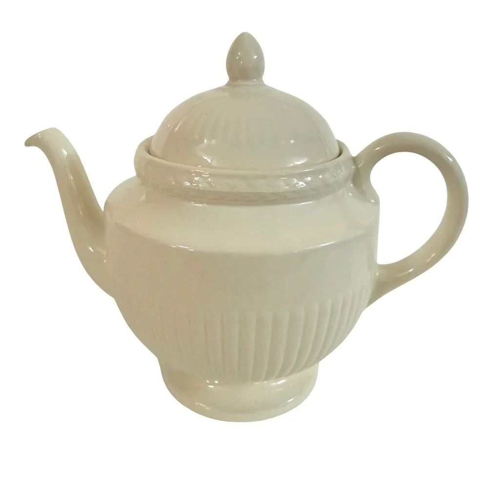 Vintage Wedgwood Edme Teapot Discontinued Ivory Creamware England Excellent
